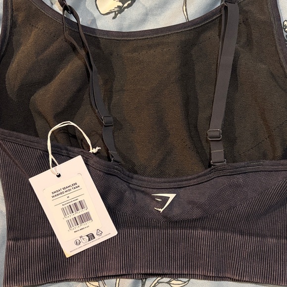 Gymshark Charcoal sweat seamless midi tank - Picture 3 of 5